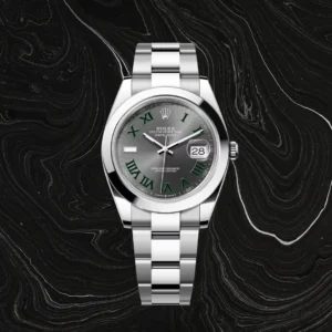 Rolex Datejust 41 - Wimbledon, bisel liso, brazalete Oyster