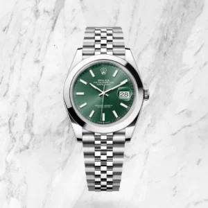 Rolex Datejust 41 - Green Dial, Smooth Bezel, Jubilee
