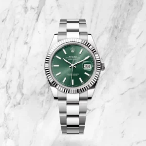 Rolex Datejust 41 - Mint Green Dial, Fluted Bezel, Oyster